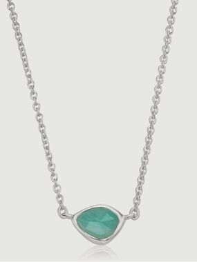 MONICA VINADER Silver Necklace with Amazonite